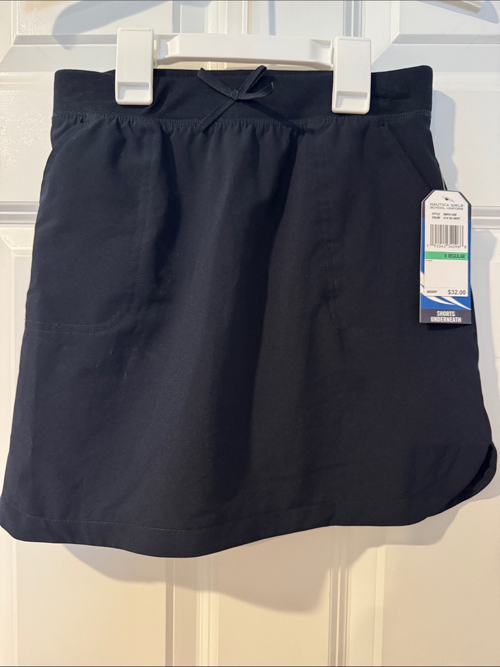 Nautica Black Girls' Active Skort with Drawstring